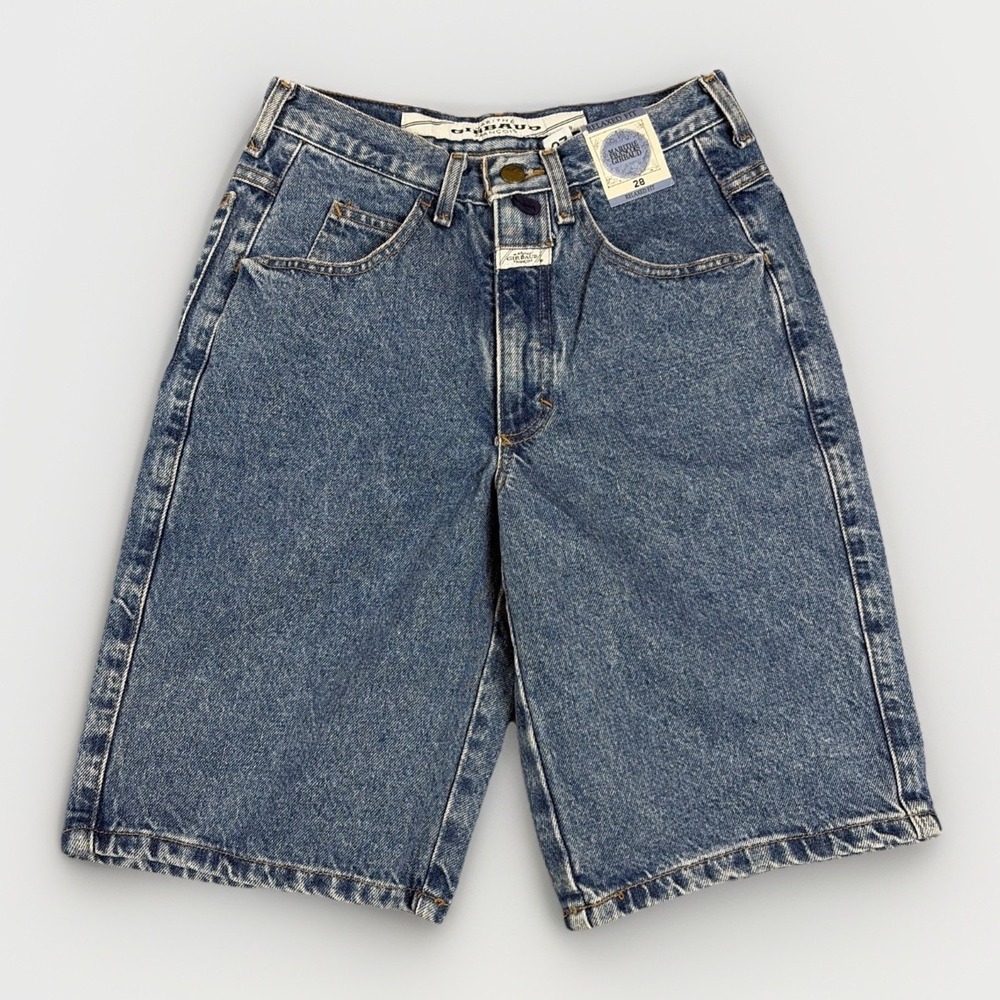 NWT VTG 90s Marithe Francois Girbaud Shorts Womens Size 28 Blue Denim 26" fit